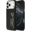 Karl Lagerfeld - Hardcase FW Grained with Signature Logo puzdro pre iPhone 17 Pro Max - čierne