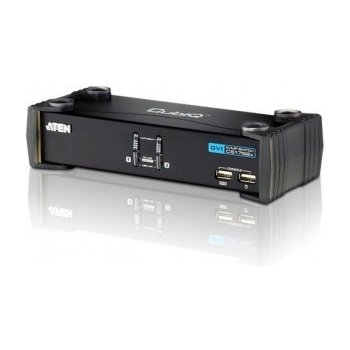 Aten CS-1762A 2-Port DVI USB 2.0 KVMP Switch, 2x DVI-D Cables, 2-port Hub, Audio