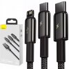 Baseus CAMLTWJ-01 Tungsten Gold 3v1 USB-C, Lightning, MicroUSB, 1,5m