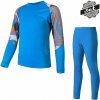 SENSOR MERINO IMPRESS SET detský tričko dl.rukáv + spodky modrá / camo Veľkosť: 120