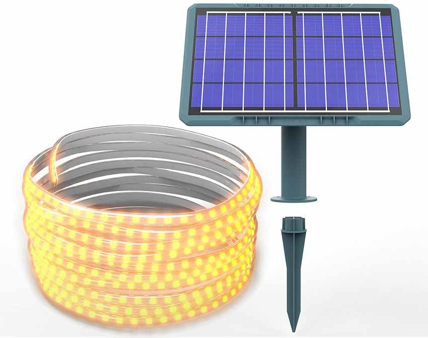SMART LED pásek 5m + solární panel- venkovní osvětlení na zahradu, bazén, střechu, chodníky, schody...