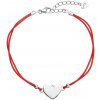 Evolution Group Romantický kabala náramok so srdiečkom 13049.3 red