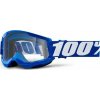 100% Gogle 100% STRATA 2 JUNIOR BLUE (Szyba Przezroczysta Anti-Fog, LT 88%-92%) (NEW)