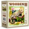 WOODEN CITY Drevené puzzle Chameleon a kvety 505 dielikov