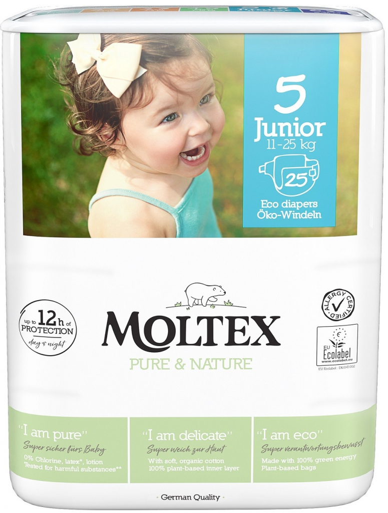 MOLTEX Plenky Pure & Nature Junior 11-25 kg 25 ks