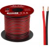BLOW Kábel na reproduktory 2x0,50 mm čierny/červený 25 m