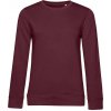 B&C | Inspire Crew Neck /women, Dámska mikina, červená burgundy, XS