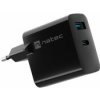 Natec Ribera GaN 45W USB-A USB-C čierna NUC-2143