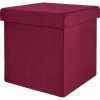 Skladací taburet Blush Bordeaux 38 cm x 38 cm x 38 cm burgundská červená farba
