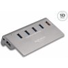Delock USB 10 Gbps Hub mit 4 USB Typ-A Ports + 1 Schnellladeport, USB-Hub 64182