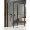 New Trendy Prime Black sprchovací kút 100x80 cm štvorcová čierna matné/priehľadné sklo K-0937