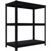 Kovový regál bezskrutkový Biedrax 40 x 90 x 90 cm, čierny - 3 police kovové