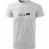 EKG hasiči - Klasické pánske tričko vyššej gramáže - 4XL ( Svetlosivý melír )