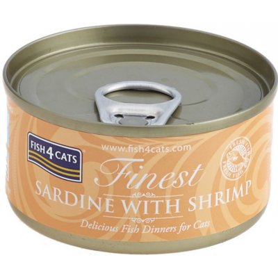 FISH4CATS Finest sardinka s krevetami konzerva pre mačky 70 g