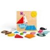 Bigjigs Toys Drevená šnurovacia hra Geometrické tvary