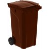 PK Group Plastová popolnica 240 l hnedá