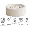 Suchý bazén s guličkami 30x90 Boucle krém + 200 loptičiek - AKÝKOĽVEK MIX
