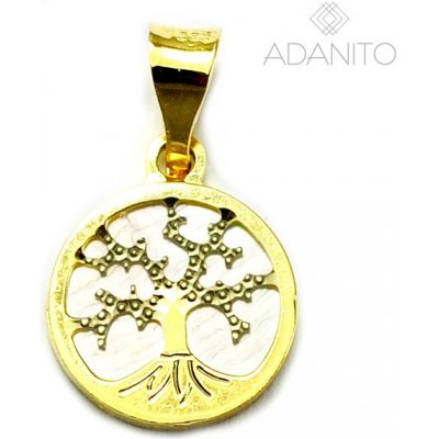 Adanito BRP0416G Zlatý prívesok strom života s perleťou