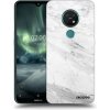 Picasee silikónový prehľadný obal pre Nokia 7.2 - White marble