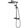FDesign Anima sprchová súprava nástenná s termostatom s dažďovou sprchou čierna FD5-ANA-7U-22