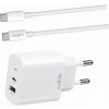 Rýchla 30W sieťová nabíjačka s USB-C káblom a 2 vstupmi pre Sony Xperia 1 VI