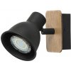 RIKO SPOT 1xGU10 DREVO/ČIERNY
