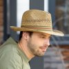 Pánsky slamený klobúk so zdvihnutou krempou - 59