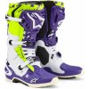 ALPINESTARS topánky TECH 10 limitovaná edícia DIRT STUDIOS, ALPINESTARS (bílá/fialová/žlutá fluo) - 42