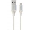Gembird CC-USB2B-AMmBM-2M-BW2 USB 2.0 AM na MicroUSB (AM/BM), 2m, bílo-stříbrný