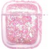 iWill PC Protective Liquid Floating Glitter Apple Airpods Case Heart Pink iWillf1