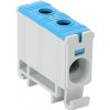 Tracon Rozvodná odbočná svorkovnica na DIN lištu 1x35-150mm² modrá FLEAL-150/1K