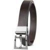 Kožený dámsky opasok LUXURY PEARL, šírka 2.5cm - Tmavo hnedá (VLUXURY-PEARL-TH)