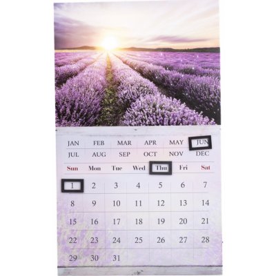 Nástenný kalendár Levanduľové pole, 30 x 50 cm