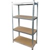Kovový 4 policový regál - 180 x 90 x 40 cm