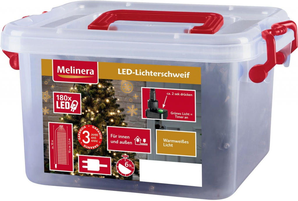MELINERA® LED svetelná reťaz, 180 LED / 200 LED (teplé biele svetlo, svetelná  reťaz na vianočný stromček), teplé biele svetlo (100309585) od 9,99 € -  Heureka.sk
