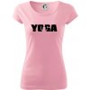 Yoga nápis - Dámske tričko Pure - 2XL ( Ružová )