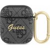 Guess Ochranný kryt GUA24GSMK 4G Script Metal Collection pro AirPods 1/2 šedý