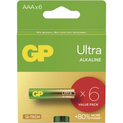 GP Alkalická baterie ULTRA AAA (LR03)- 6ks
