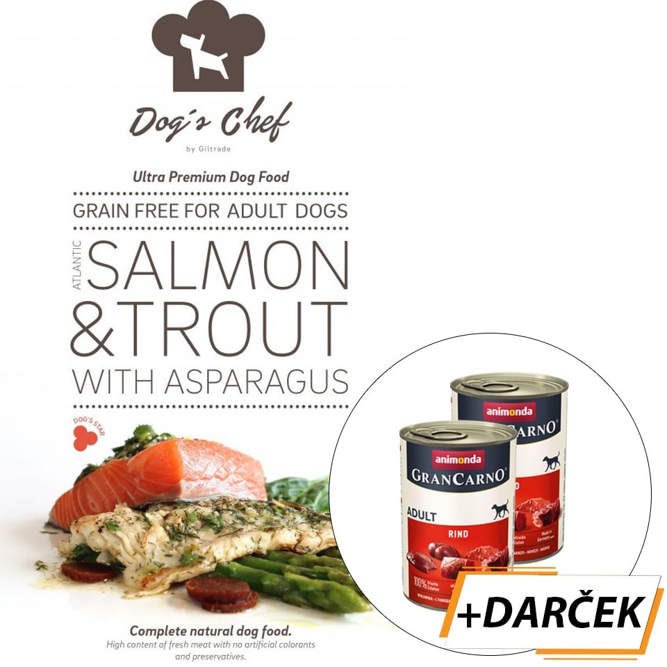 Dog\'s Chef Atlantic Salmon & Trout & Asparagus 15 kg