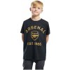 Arsenal FC Detské tričko Arsenal FC, čierne, zlatý motív, bavlna Veľkosť: 10-11 r