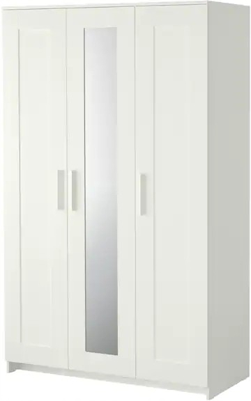 Ikea Brimnes 117 x 190 x 50 cm biela so zrkadlom