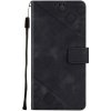 Peňaženkové puzdro Embossing Pattern Square čierne – Motorola Moto G13 / G23 / G53 5G