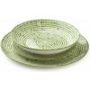Mondex Porcelánová jedálenská súprava Stripes Green sada 18 ks