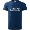 Evolution Football - Klasické pánske tričko vyššej gramáže - 4XL ( Polnočná modrá )