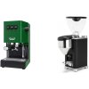 Gaggia New Classic E24, green + Rocket Espresso GIANNINO, black/chrome