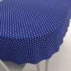 Biante Bavlnený oválny obrus Sandra SA-352 Biele hviezdičky na modrom 100x160 cm