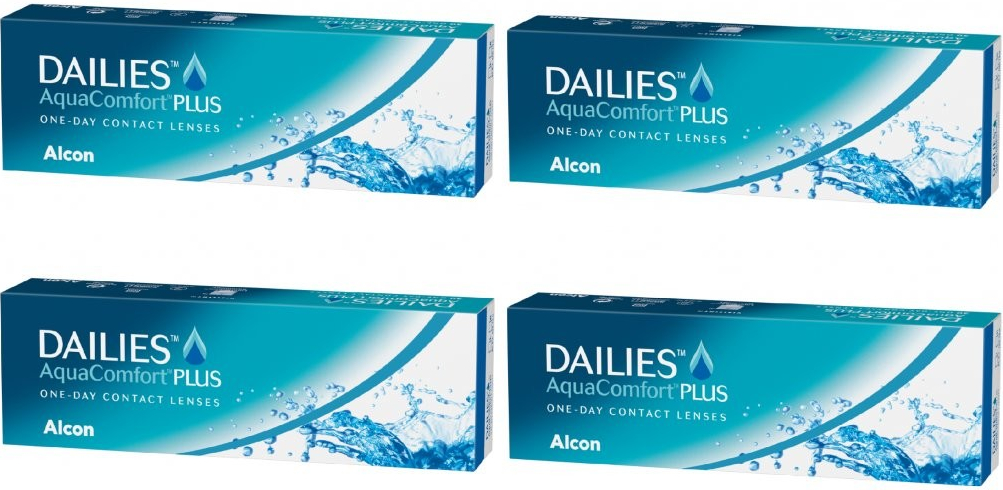 Alcon Dailies AquaComfort Plus 30 šošoviek výhodné balenie 4 krabičky