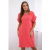 Fashionweek Dámske šaty s vreckami ľahké a vzdušne K5954 Farba: Koralový, Veľkosť: Universal