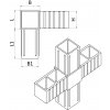 Plastová spojka - kríž do profilu 30 x 30 x 2 mm