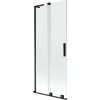 Mexen Velar L, 2-krídlová posuvná vaňová zástena 85 x 150 cm, 8mm číre sklo, čierna matná, 896-085-003-01-70